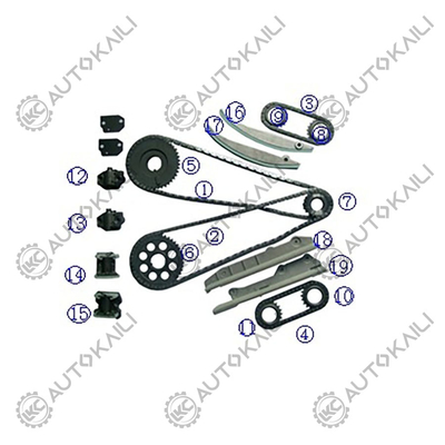 FORD 머스탱 281Cu. V8 가솔린 DOHC 가솔린 4.6L 01-02용 플라스틱 PA66 / PA46 타이밍 체인 키트