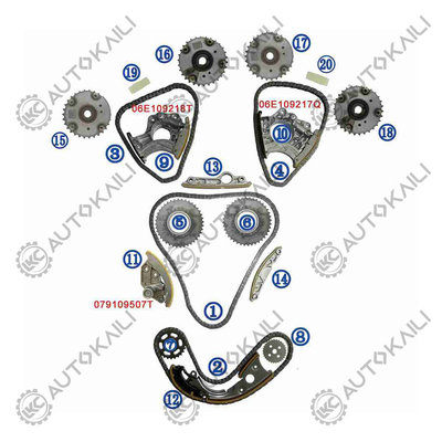 타이밍 체인 키트 AUDI / VW A8 4E8 BDX 154KW 2.8FSI 07-10 06E109465BC 108L