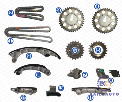 토요타 FORTUNER 힐럭스 이노바 13507-0E010 116L 13550-0E010을 위한 1GD 2GD 2.8T 타이밍 체인 장비