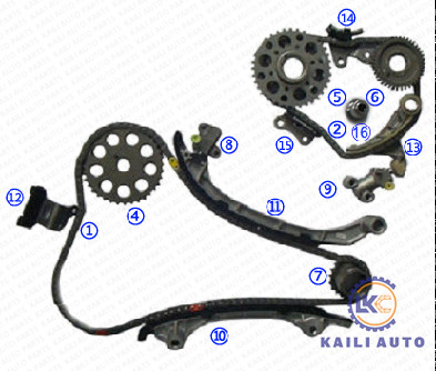 토요타 4RUNNER 타코마 2.7 VVT 타이밍 체인 13506-75050 124L 13540-75030