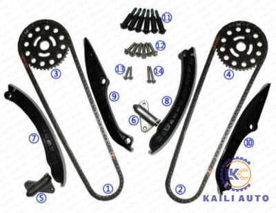 나바라 집화 V9X V6 228HP 3.0L 2010.5- 디젤 엔진 43960R 06CT.K-1-114L 43960R 43960R 8200854971을 위한 타이밍 체인 장비