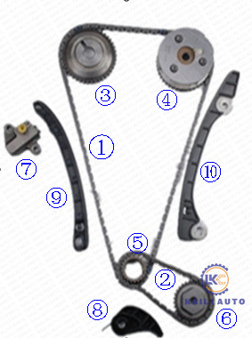 니산 큐브 속임수플레이 LATIO LIVINA MICRA E11 13028-ED000을 위한 Z12 L10 K12 VVT 타이밍 체인에 엔진을 설치하세요